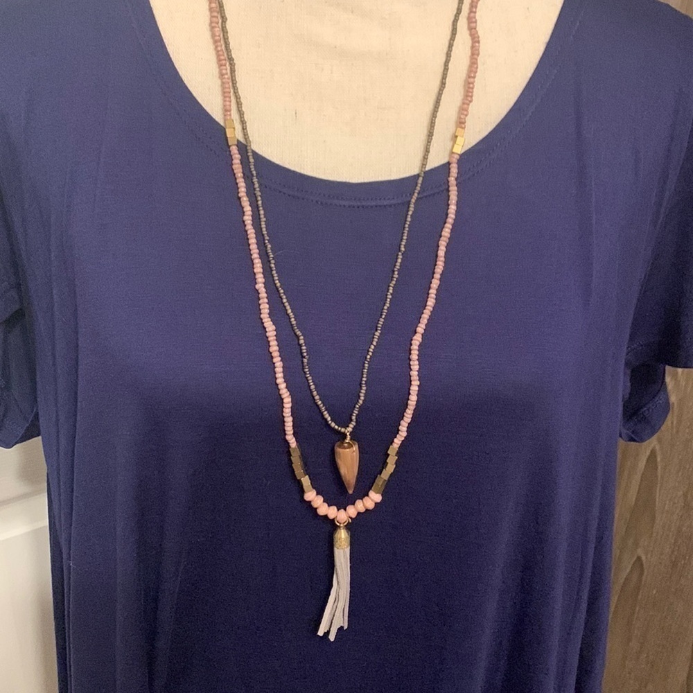 Unbranded Long Double Strand Beaded Necklace